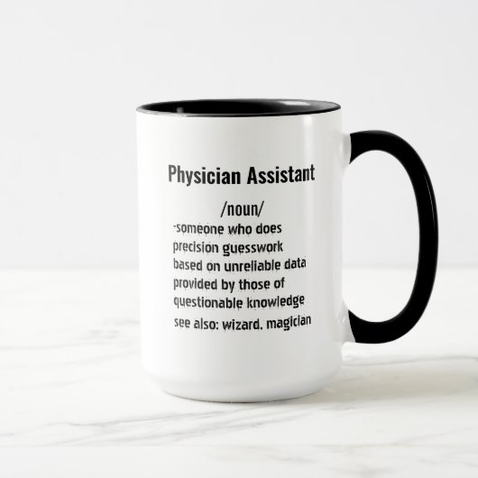 Grappige Physician Assistant Definitie cadeaus  Mok (Rechts)