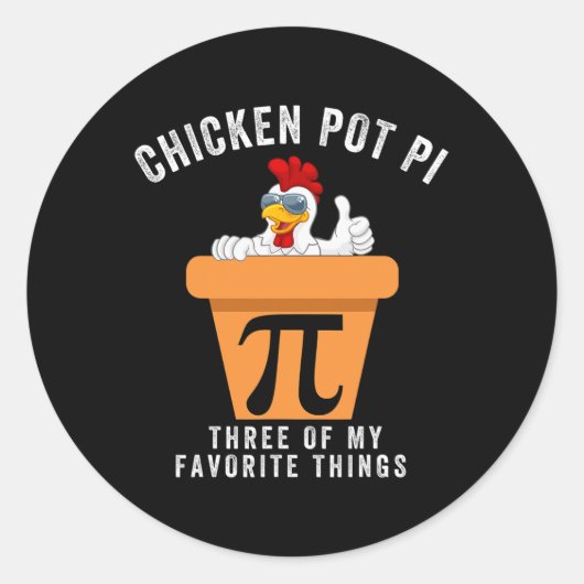 Grappige Pi Dag 2025 Ronde Sticker (Voorkant)