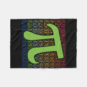 Grappige Pi-dag 3.14 Pi-symbool spiraal nummer wis Fleece Deken (Voorkant (Horizontaal))