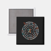 Grappige Pi-dag 3.14 Pi-symbool spiraal nummer wis Magneet (Voorkant / Achterkant)