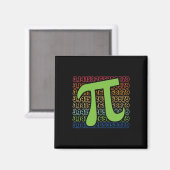 Grappige Pi-dag 3.14 Pi-symbool spiraal nummer wis Magneet (Voorkant / Achterkant)