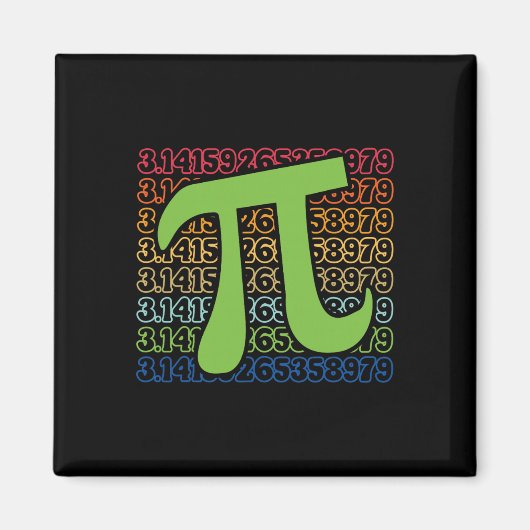 Grappige Pi-dag 3.14 Pi-symbool spiraal nummer wis Magneet (Voorkant)