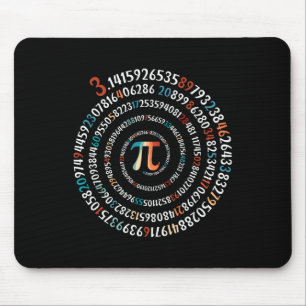 Grappige Pi-dag 3.14 Pi-symbool spiraal nummer wis Muismat
