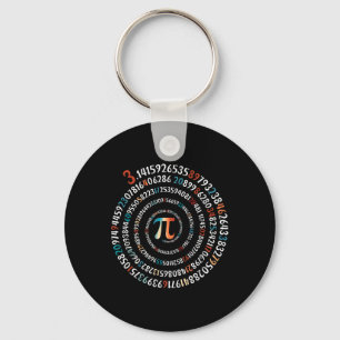 Grappige Pi-dag 3.14 Pi-symbool spiraal nummer wis Sleutelhanger