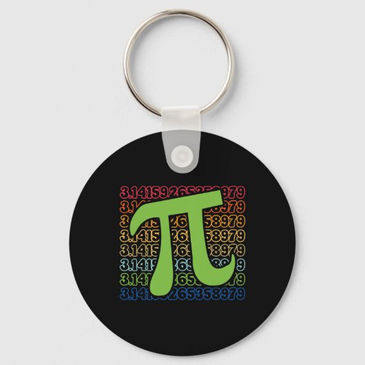 Grappige Pi-dag 3.14 Pi-symbool spiraal nummer wis Sleutelhanger (Voorkant)