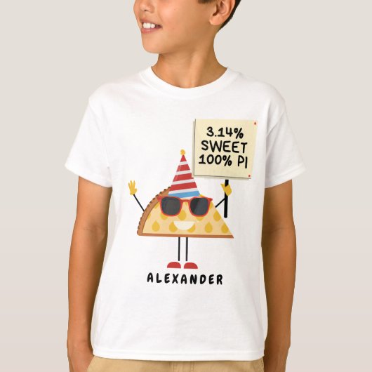 Grappige Pi dag- - 3.14% Zoet, 100% Pi T-shirt (Voorkant)