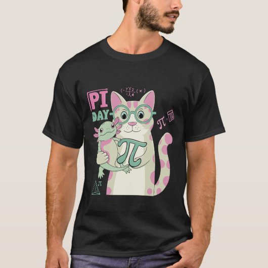 Grappige Pi-dag, axolotl-liefhebbers, Pi Digits Sc T-shirt (Voorkant)