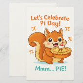Grappige Pi-dag dier met taart – Cadeau voor wisku Briefpapier (Voorkant / Achterkant)