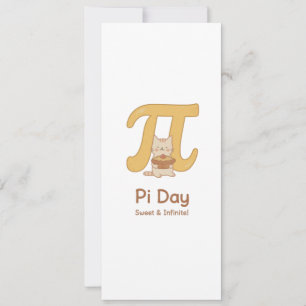 Grappige Pi-dag dier met taart – Cadeau voor wisku Kaart