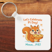 Grappige Pi-dag dier met taart – Cadeau voor wisku Sleutelhanger (Voorkant)