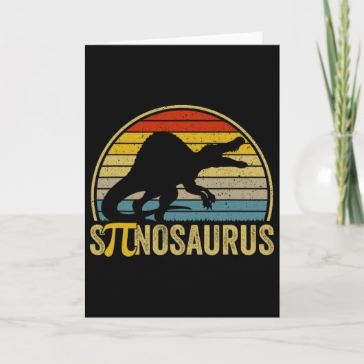 Grappige Pi-dag grap - Spinosaurus dinosaurus wisk Kaart (Voorkant)