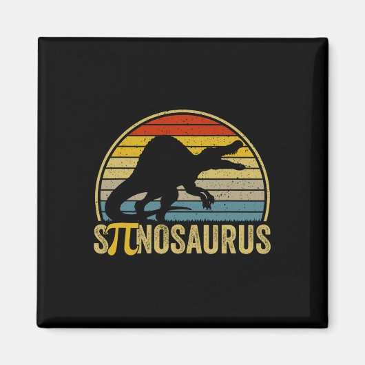 Grappige Pi-dag grap - Spinosaurus dinosaurus wisk Magneet (Voorkant)