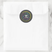 Grappige Pi-dag met taart – Cadeau voor wiskundeli Ronde Sticker (Tas)