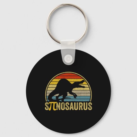 Grappige Pi-dag Pun - Spinosaurus Dinosaur Math On Sleutelhanger (Voorkant)