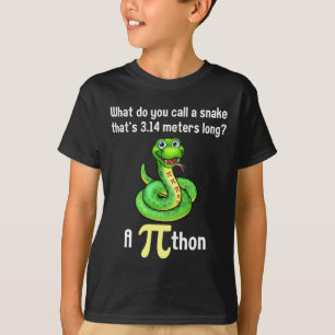 Grappige Pi-dag Puns Pithon Wiskunde Leraar Grappe T-shirt