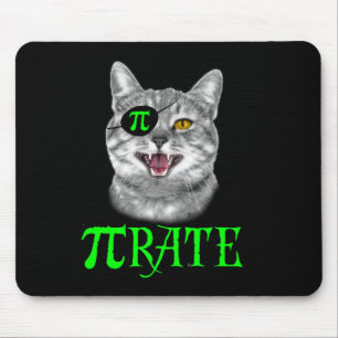 Grappige Pi-dag Wiskunde Wetenschap Kat Piraat Kle Muismat