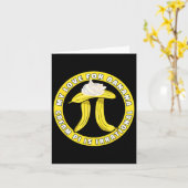 Grappige Pi Day Pi symbool grap - Bynana Cream Pie Kaart (Gele Bloem)