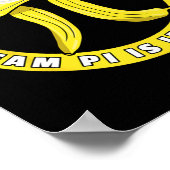 Grappige Pi Day Pi symbool grap - Bynana Cream Pie Poster (Hoek)