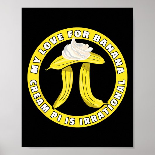 Grappige Pi Day Pi symbool grap - Bynana Cream Pie Poster (Voorkant)