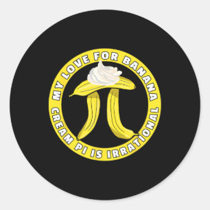 Grappige Pi Day Pi symbool grap - Bynana Cream Pie Ronde Sticker
