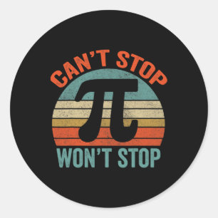 Grappige Pi Day Shirten 2 Ronde Sticker