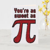 Grappige Pi Wiskunde Grap Glitter Valentijnkaart Kaart (Gele Bloem)
