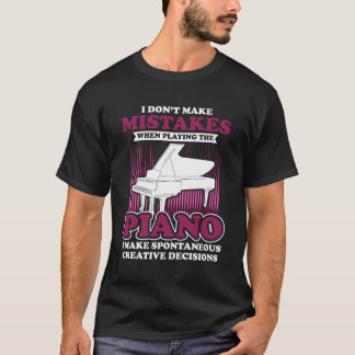 Grappige pianist geeft piano cadeau voor kerst t-shirt