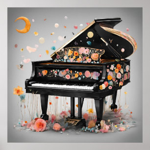 Grappige piano dromen poster