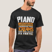 Grappige piano een monster dat schreeuwt als je aa t-shirt (Voorkant)