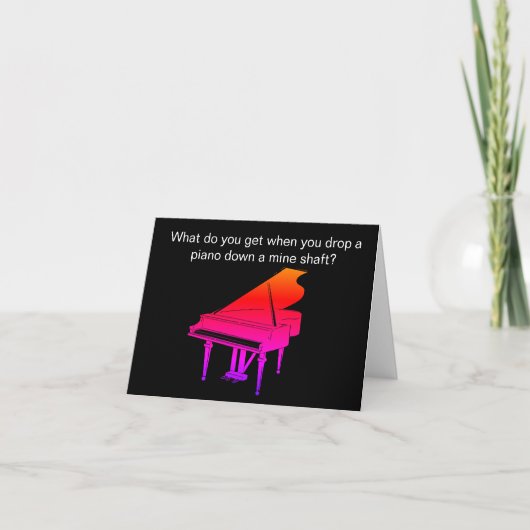 Grappige Piano Grap Geboorte Kaart (Voorkant)