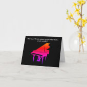 Grappige Piano Grap Grappige Verjaardagskaart Kaart (Gele Bloem)