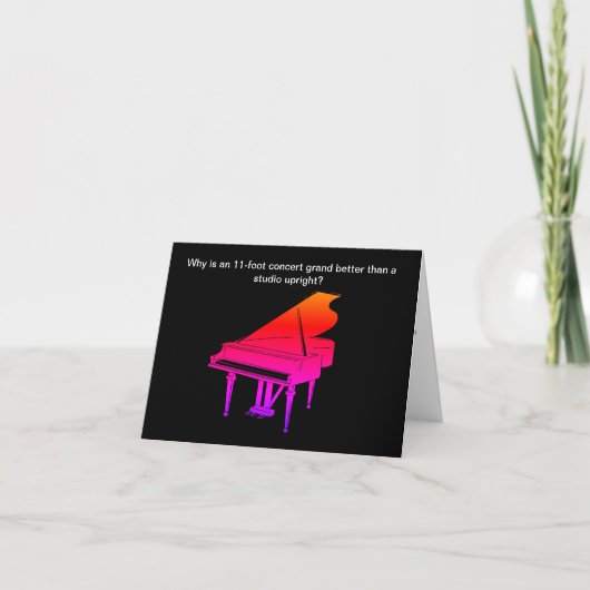 Grappige Piano Grap Grappige Verjaardagskaart Kaart (Voorkant)