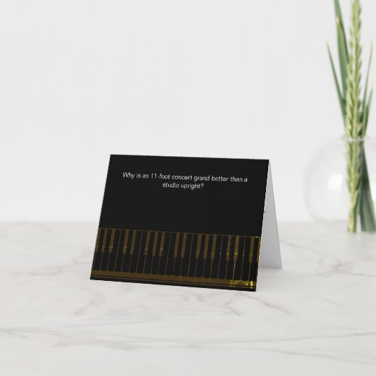 Grappige Piano Grap Verjaardagskaart Kaart (Voorkant)