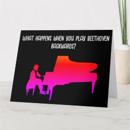 Grappige Piano Grap Verjaardagskaart Kaart