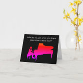 Grappige Piano Grap Verjaardagskaart Kaart (Gele Bloem)
