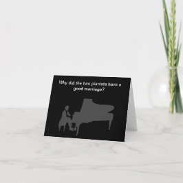 Grappige Piano Grap Verjaardagskaart Kaart