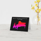 Grappige Piano Grappen Verjaardagskaart Kaart (Gele Bloem)