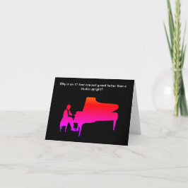 Grappige Piano Grappen Verjaardagskaart Kaart