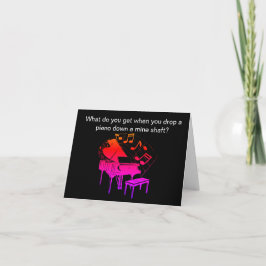 Grappige Piano Grappen Verjaardagskaart Kaart