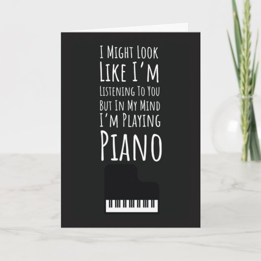 Grappige Piano Liefhebbers Kaarten Pianist Toetsen (Voorkant)