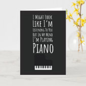 Grappige Piano Liefhebbers Kaarten Pianist Toetsen (Gele Bloem)