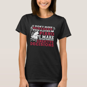 Grappige Piano Music Novelty Gift Voor Mannen Vrou T-shirt