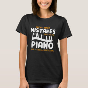Grappige Piano Player Pianist Keyboard Te T-shirt