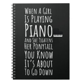 Grappige Pianocadeaus Voor Haar Pianiste Speelster Notitieboek