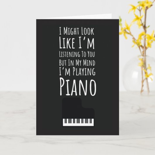 Grappige pianoliefhebbers kaarten Pianist Toetsenb (Gele Bloem)