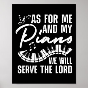 Grappige Pianospeler Kunst voor Mannen Vrouwen Pia Poster