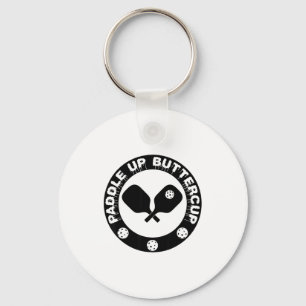 Grappige pickle ball liefhebber paddle omhoog bote sleutelhanger