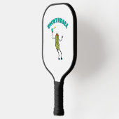Grappige Pickle die Pickleball speelt Paddle (Links)