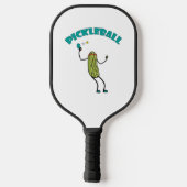 Grappige Pickle die Pickleball speelt Paddle (Achterkant)