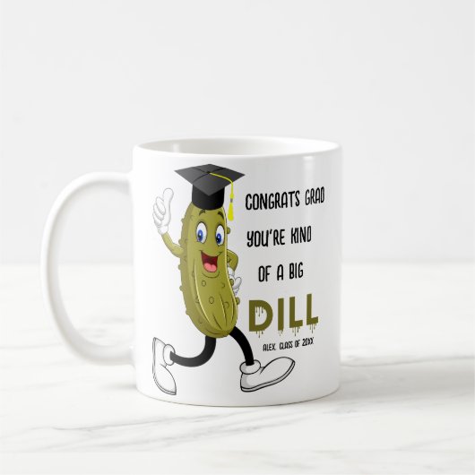 Grappige Pickle Gepersonaliseerd Afstuderen Gift 2 Koffiemok (Links)